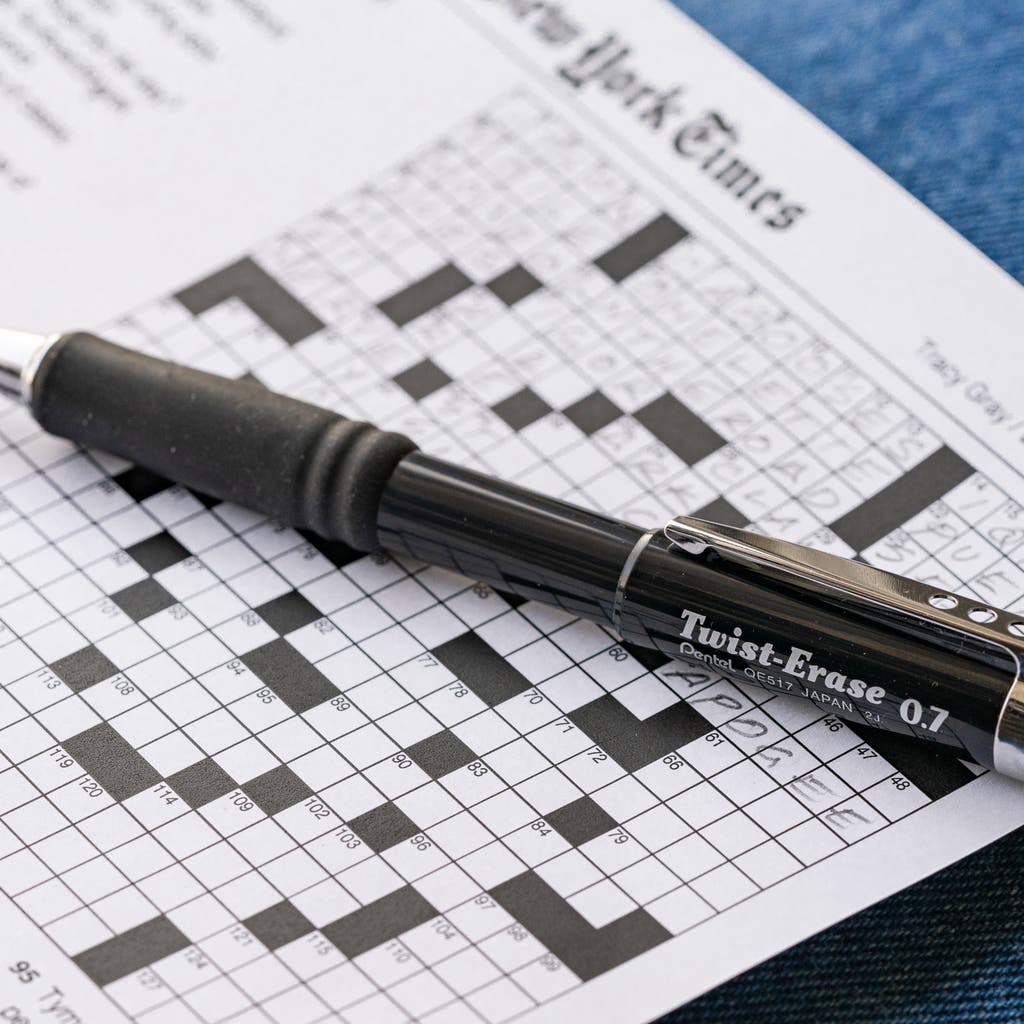 Crossword puzzle solver notebook and sharp pencil