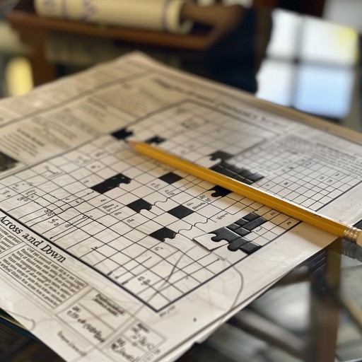 Saturday crossword puzzle with pencil on desk